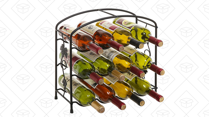 Modern Grapevine Design 12 Bottle Wine Storage Shelf Rack | $24 | Amazon